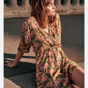 Sezane Pat Dress | Floral Mini Dress | Size 6